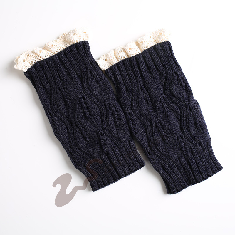 Knitted Wool Leggings Warm Autumn Winter Boots Short Paragraph Lace Socks